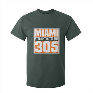 Miami T Shirt For Kid Straight Outta The 305 Area Code Florida Pride TS10 Dark Forest Green Print Your Wear