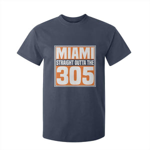 Miami T Shirt For Kid Straight Outta The 305 Area Code Florida Pride TS10 Navy Print Your Wear