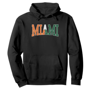 Retro Miami Hoodie Florida FL Vintage Classic Athletic Sports TS10 Black Print Your Wear