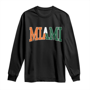 Retro Miami Long Sleeve Shirt Florida FL Vintage Classic Athletic Sports TS10 Black Print Your Wear