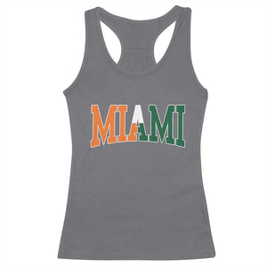 Retro Miami Racerback Tank Top Florida FL Vintage Classic Athletic Sports TS10 Charcoal Print Your Wear