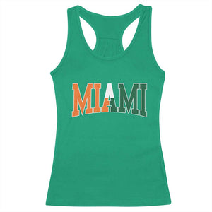 Retro Miami Racerback Tank Top Florida FL Vintage Classic Athletic Sports TS10 Irish Green Print Your Wear