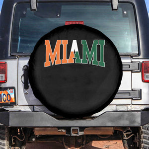 Retro Miami Spare Tire Cover Florida FL Vintage Classic Athletic Sports TS10 No hole Black Print Your Wear