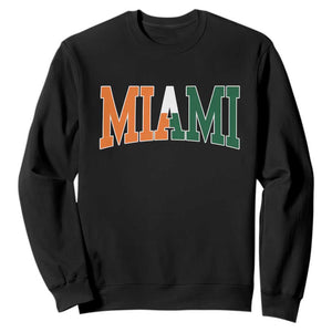 Retro Miami Sweatshirt Florida FL Vintage Classic Athletic Sports TS10 Black Print Your Wear