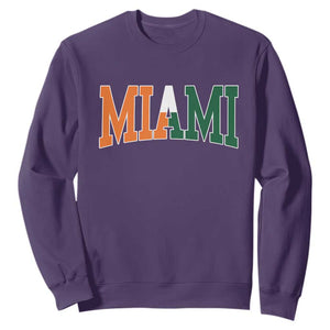 Retro Miami Sweatshirt Florida FL Vintage Classic Athletic Sports TS10 Purple Print Your Wear