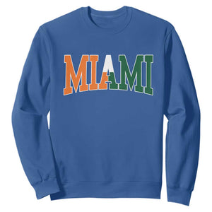 Retro Miami Sweatshirt Florida FL Vintage Classic Athletic Sports TS10 Royal Blue Print Your Wear