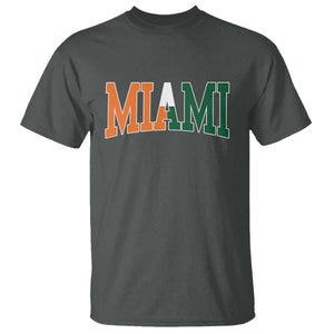 Retro Miami T Shirt Florida FL Vintage Classic Athletic Sports TS10 Dark Heather Print Your Wear