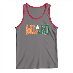 Retro Miami Tank Top Florida FL Vintage Classic Athletic Sports TS10 Deep Heather Red Print Your Wear