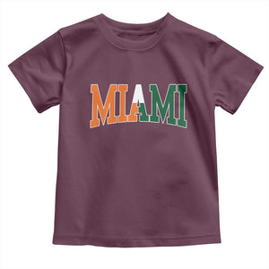 Retro Miami Toddler T Shirt Florida FL Vintage Classic Athletic Sports TS10 Maroon Print Your Wear
