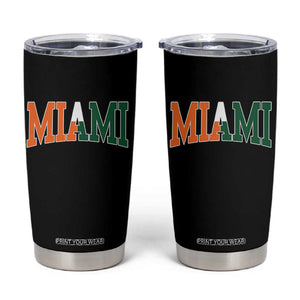 Retro Miami Tumbler Cup Florida FL Vintage Classic Athletic Sports TS10 Black Print Your Wear
