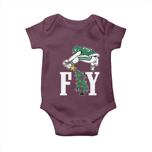 Christmas Philly Lover Baby Onesie Barkley Backwards Hurdle Xmas Tree TS10 Maroon Print Your Wear