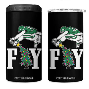 Christmas Philly Lover 4 in 1 Can Cooler Tumbler Barkley Backwards Hurdle Xmas Tree TS10 One Size: 16 oz Black Print Your Wear