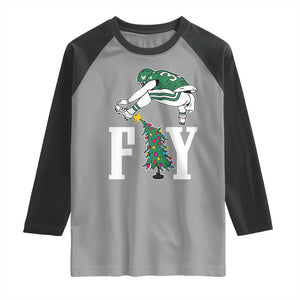Christmas Philly Lover Raglan Shirt Barkley Backwards Hurdle Xmas Tree TS10 Sport Gray Black Print Your Wear