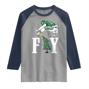Christmas Philly Lover Raglan Shirt Barkley Backwards Hurdle Xmas Tree TS10 Sport Gray Navy Print Your Wear