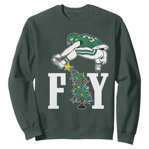 Christmas Philly Lover Sweatshirt Barkley Backwards Hurdle Xmas Tree TS10 Dark Forest Green Print Your Wear