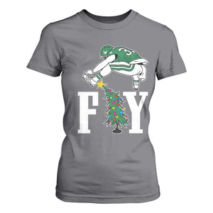 Christmas Philly Lover T Shirt For Women Barkley Backwards Hurdle Xmas Tree TS10 Charcoal Print Your Wear