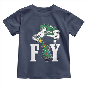 Christmas Philly Lover Toddler T Shirt Barkley Backwards Hurdle Xmas Tree TS10 Navy Print Your Wear