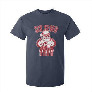 Six Seven Bruh Funny Christmas T Shirt For Kid Santa 67 Meme Teens Boys Kids Xmas Pajamas TS10 Navy Print Your Wear