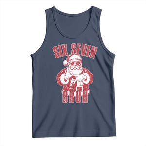 Six Seven Bruh Funny Christmas Tank Top Santa 67 Meme Teens Boys Kids Xmas Pajamas TS10 Navy Print Your Wear