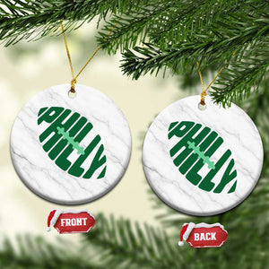 Philly Game Day Ceramic Ornament Football Team Retro Sports Fan TS10 1pc White Marble Print Your Wear
