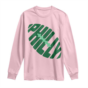 Philly Game Day Long Sleeve Shirt Football Team Retro Sports Fan TS10 Light Pink Print Your Wear