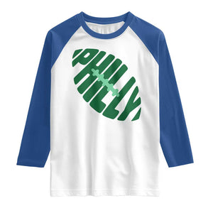 Philly Game Day Raglan Shirt Football Team Retro Sports Fan TS10 White Royal Print Your Wear