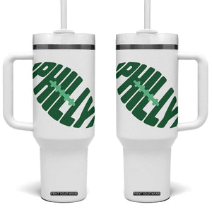 Philly Game Day Tumbler With Handle Football Team Retro Sports Fan TS10 One Size: 40 oz White Print Your Wear