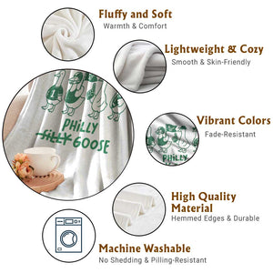 Philly Goose Throw Blanket Funny Philadelphia Football Fan Gear Silly Gooses TS10 Print Your Wear