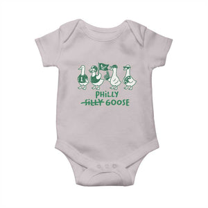 Philly Goose Baby Onesie Funny Philadelphia Football Fan Gear Silly Gooses TS10 Ice Gray Print Your Wear