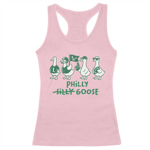 Philly Goose Racerback Tank Top Funny PFE Football Fan Gear Silly Gooses TS10 Light Pink Print Your Wear
