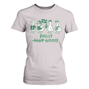 Philly Goose T Shirt For Women Funny Philadelphia Football Fan Gear Silly Gooses TS10 Ice Gray Print Your Wear