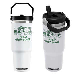 Philly Goose Flip Straw Tumbler Funny PFE Football Fan Gear Silly Gooses TS10 One Size: 30 oz White Print Your Wear