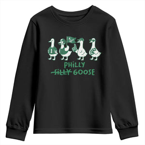 Philly Goose Youth Sweatshirt Funny Philadelphia Football Fan Gear Silly Gooses TS10 Black Print Your Wear