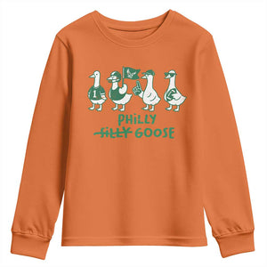 Philly Goose Youth Sweatshirt Funny Philadelphia Football Fan Gear Silly Gooses TS10 Orange Print Your Wear
