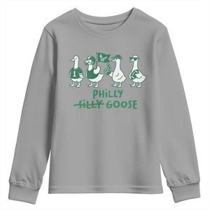 Philly Goose Youth Sweatshirt Funny Philadelphia Football Fan Gear Silly Gooses TS10 Sport Gray Print Your Wear