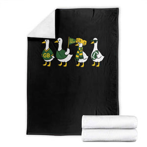 Vintage Green Bay Goose Throw Blanket Funny Silly Gooses Football TS10 Black Print Your Wear