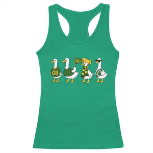 Vintage Green Bay Goose Racerback Tank Top Funny Silly Gooses Football TS10 Irish Green Print Your Wear