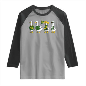 Vintage Green Bay Goose Raglan Shirt Funny Silly Gooses Football TS10 Sport Gray Black Print Your Wear