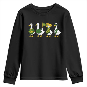 Vintage Green Bay Goose Youth Sweatshirt Funny Silly Gooses Football TS10 Black Print Your Wear
