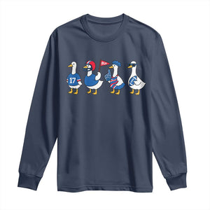 BFB Goose Long Sleeve Shirt Funny BFB Sports Fan Silly Gooses TS10 Navy Print Your Wear