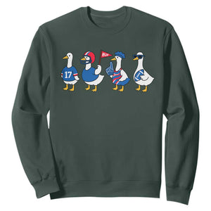 Buffalo Goose Sweatshirt Funny Bills Fan Silly Gooses TS10 Dark Forest Green Print Your Wear