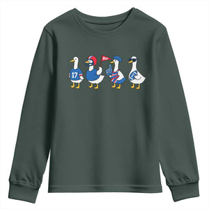 BFB Goose Youth Sweatshirt Funny BFB Sports Fan Silly Gooses TS10 Dark Forest Green Print Your Wear