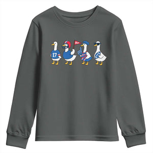 BFB Goose Youth Sweatshirt Funny BFB Sports Fan Silly Gooses TS10 Dark Heather Print Your Wear