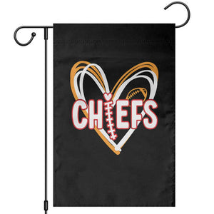 KC Game Day Garden Flag Retro Sports Fan Football Team Heart Graphic TS10 Black Print Your Wear