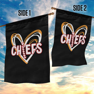 KC Game Day Garden Flag Retro Sports Fan Football Team Heart Graphic TS10 Print Your Wear