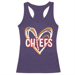 KC Game Day Racerback Tank Top Retro Sports Fan Football Team Heart Graphic TS10 Purple Print Your Wear