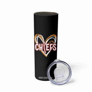 KC Game Day Skinny Tumbler Retro Sports Fan Football Team Heart Graphic TS10 Print Your Wear