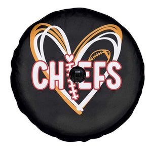 KC Game Day Spare Tire Cover - Retro Sports Fan Football Team Heart Graphic Kansas City TS10 Print Your Wear