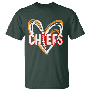 KC Game Day T Shirt Retro Sports Fan Football Team Heart Graphic TS10 Dark Forest Green Print Your Wear