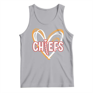KC Game Day Tank Top Retro Sports Fan Football Team Heart Graphic TS10 Athletic Heather Print Your Wear